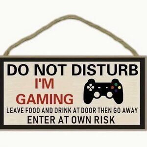 New Wooden Do Not Disturb I"m Gaming Sign - Boys Room Decor